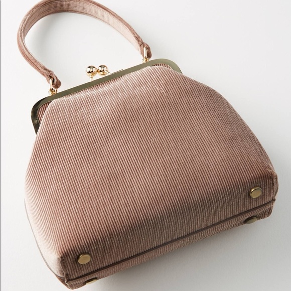 Anthropologie Handbags - ANTHROPOLOGIE velvet clutch/shoulder purse